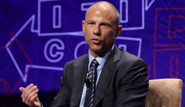Michael Avenatti participates in the "How To Beat Trump: Kathy Griffin Interviews Michael Avenatti" panel at Politicon at the Los Angeles Convention Center on Saturday, Oct. 20, 2018, in Los Angeles.