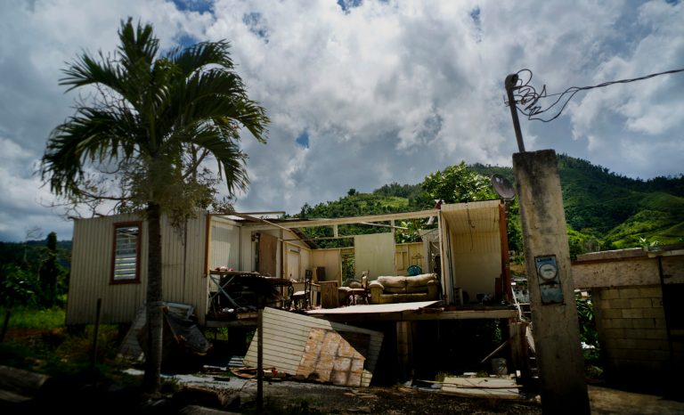 In this Sept. 8, 2018 photo, a home that was abandoned after Hurricane Maria hit in the San Lorenzo neighborhood of Morovis, Puerto Rico.