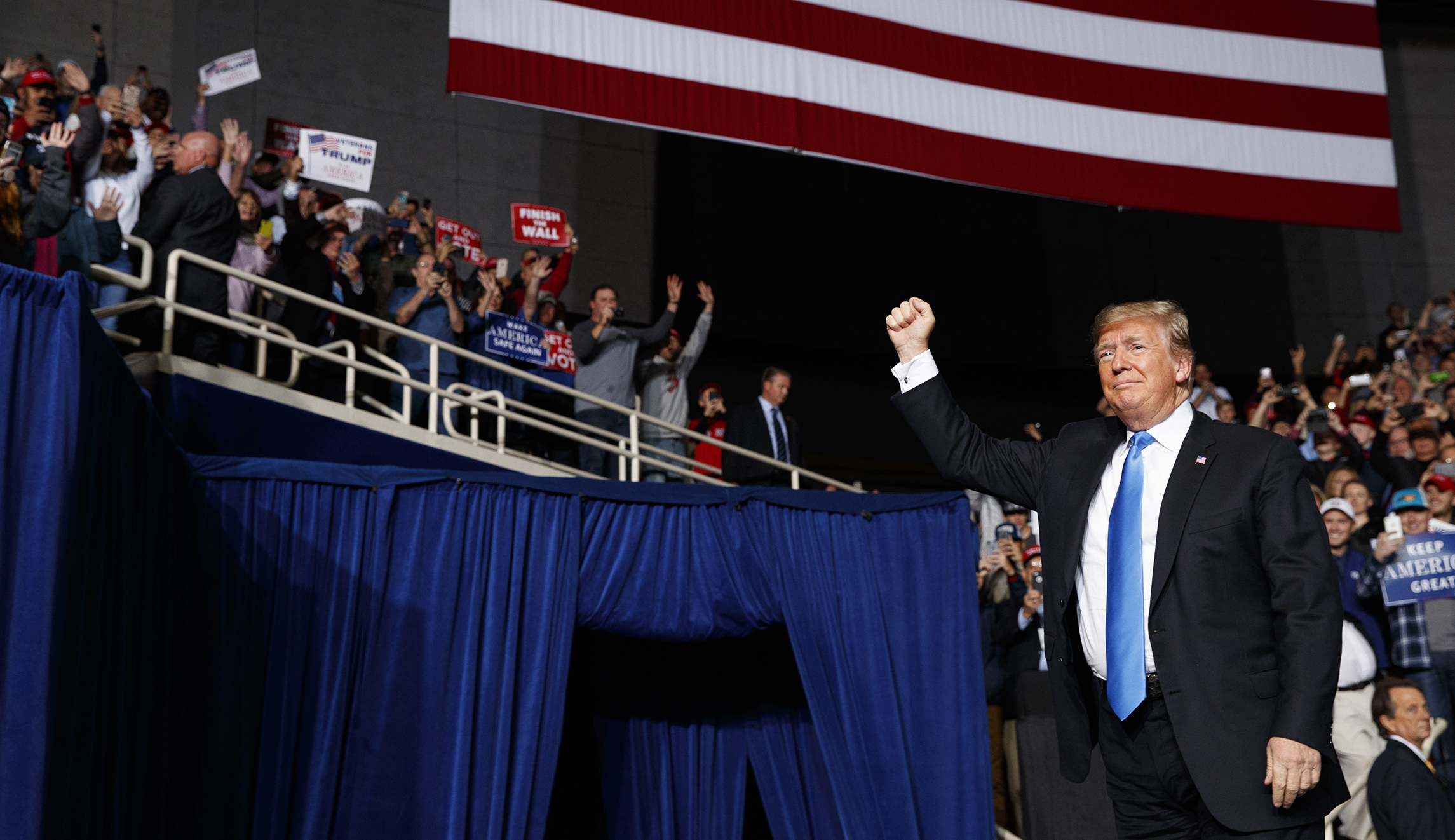Trump endorses ‘CNN sucks’ chant after calling for civility