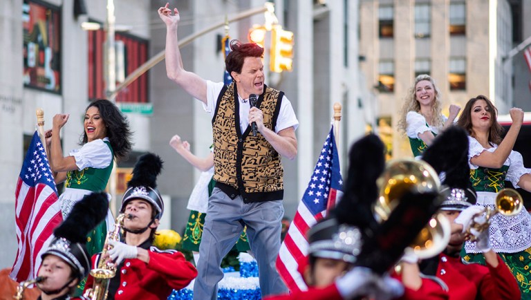 Willie Geist dresses as the character Ferris Bueller from Ferris Bueller's Day Off.