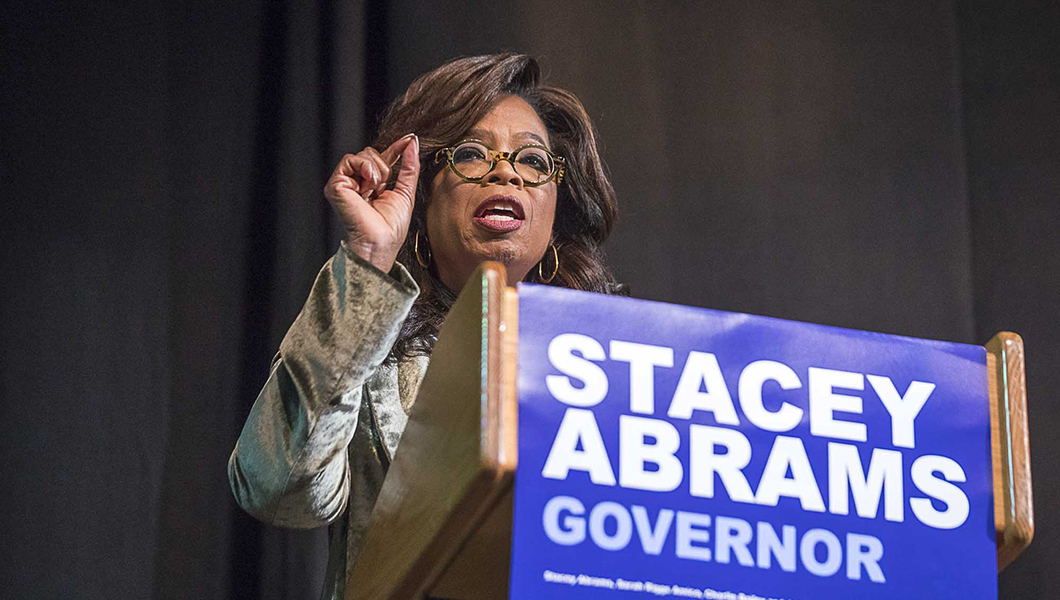 Oprah rallies the black vote amid charges of disenfranchisement in Georgia