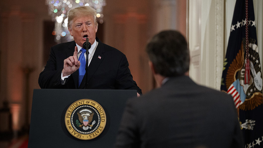 Trump reignites feud with press after midterm elections