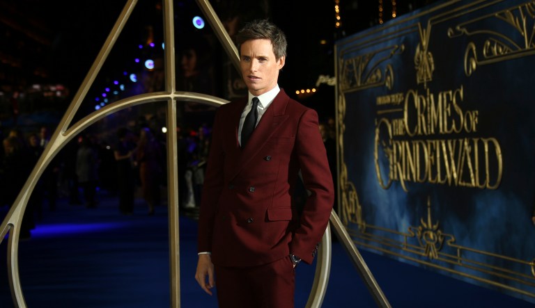 Eddie Redmayne poses for photographers upon arrival at the premiere of the film 'Fantastic Beasts: The Crimes of Grindelwald', at a central London cinema, Tuesday, Nov. 13, 2018.