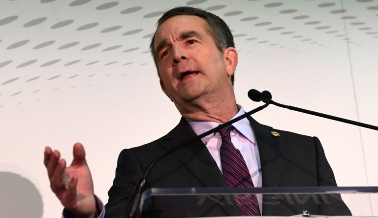Virginia Gov. Ralph Northam speaks during a news conference.