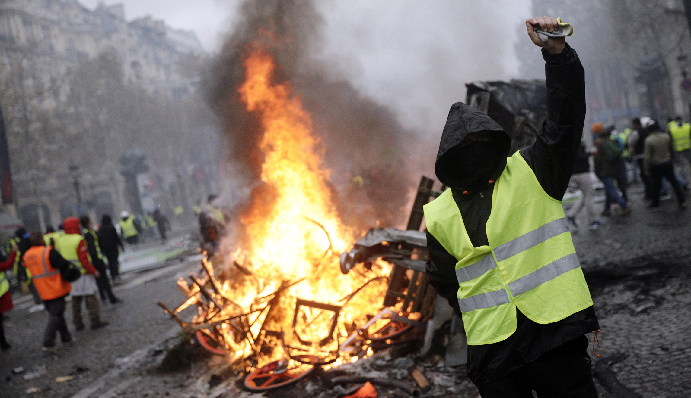 French protesters angry over fuel taxes clash with police