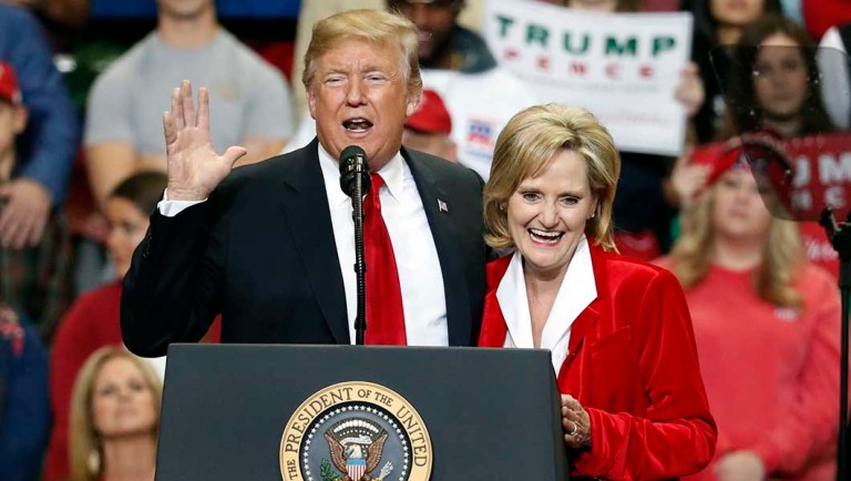 President Trump encourages voters to support Sen. Cindy Hyde-Smith.