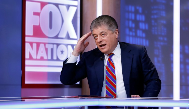 Fox News senior judicial analyst Andrew Napolitano hosts the inaugural broadcast of "Liberty File" on the new streaming service Fox Nation, in New York, Tuesday, Nov. 27, 2018.