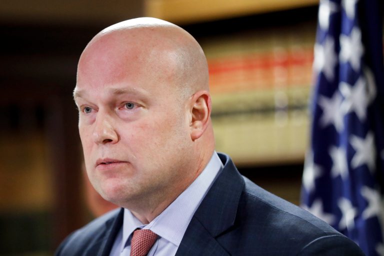 Acting Attorney General Matthew Whitaker speaks during a news conference, Friday, Nov. 30, 2018, in Cincinnati.