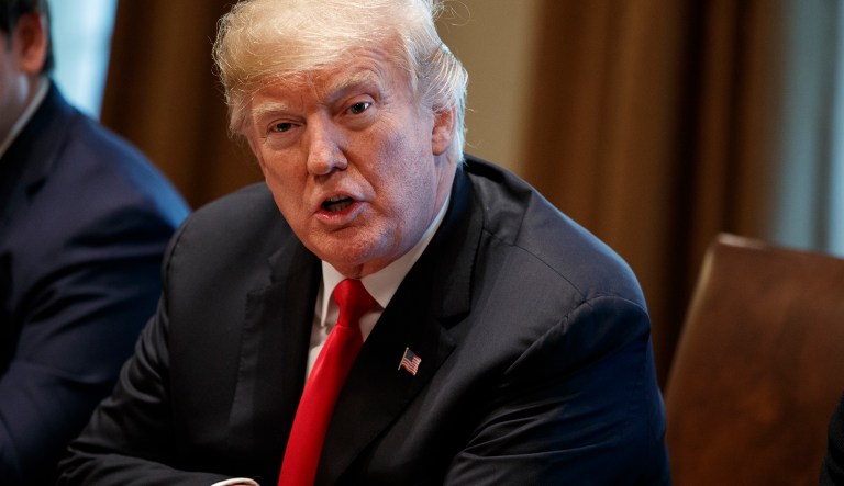 President Trump speaks during a meeting with newly elected governors in the Cabinet Room of the White House, Thursday, Dec. 13, 2018, in Washington.