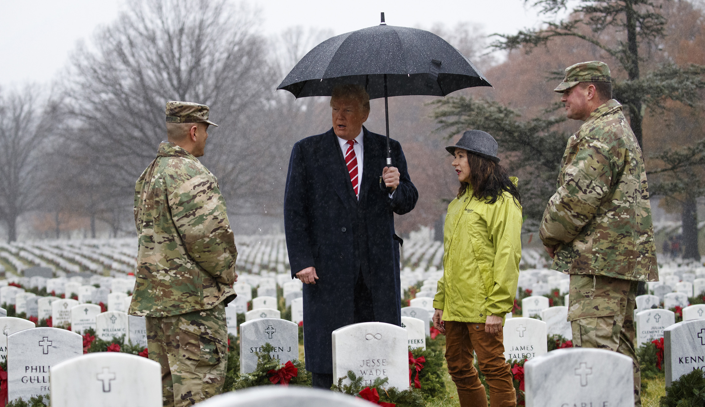 Trump says he wants to expand Arlington National Cemetery during surprise visit