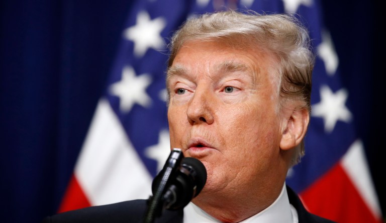 President Trump speaks during a signing ceremony for H.R. 2, the "Agriculture Improvement Act of 2018," in the South Court Auditorium of the Eisenhower Executive Office Building, on the White House complex, Thursday, Dec. 20, 2018, in Washington.