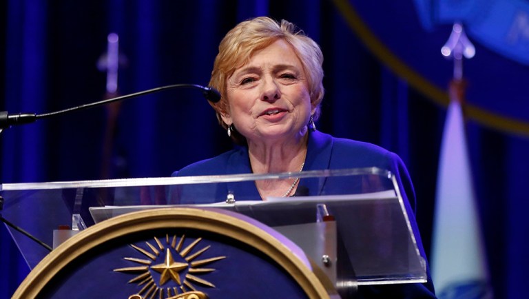Gov. Janet Mills delivers her inaugural address after taking the oath of office.