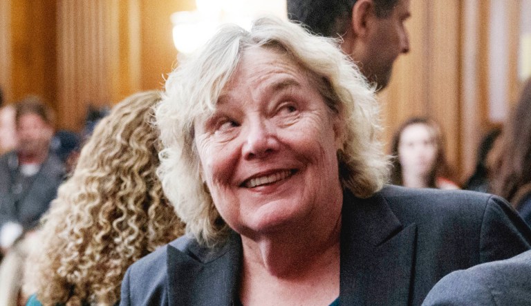 Rep. Zoe Lofgren, D-Calif., appears on Capitol Hill.