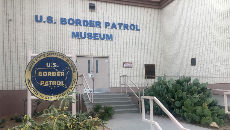 In this Nov. 29, 2018 photo, is the entrance of the U.S. Border Patrol Museum in El Paso, Texas.