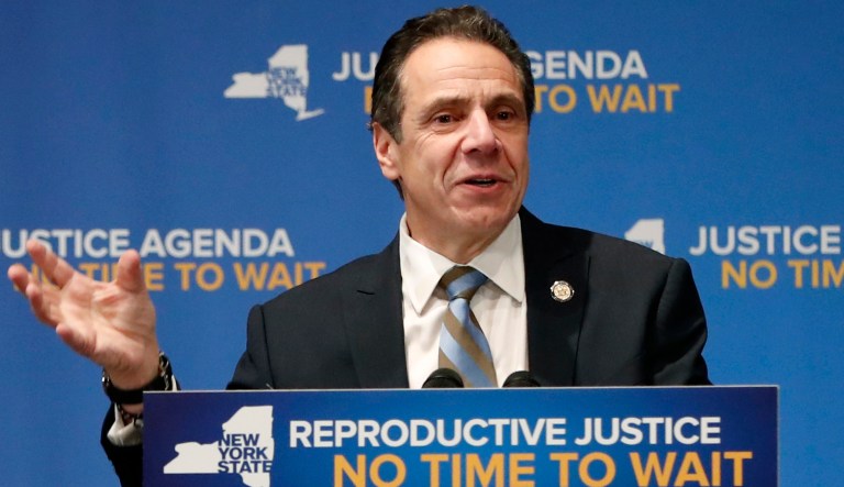 New York Gov. Andrew Cuomo speaks about abortion.
