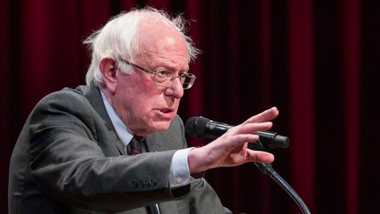 Sen. Bernie Sanders, I-Vt., speaks about his new book, 'Where We Go From Here: Two Years in the Resistance' in Washington.