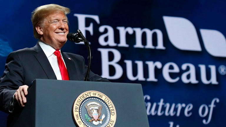 President Trump speaks at the American Farm Bureau Federation's 100th Annual Convention.
