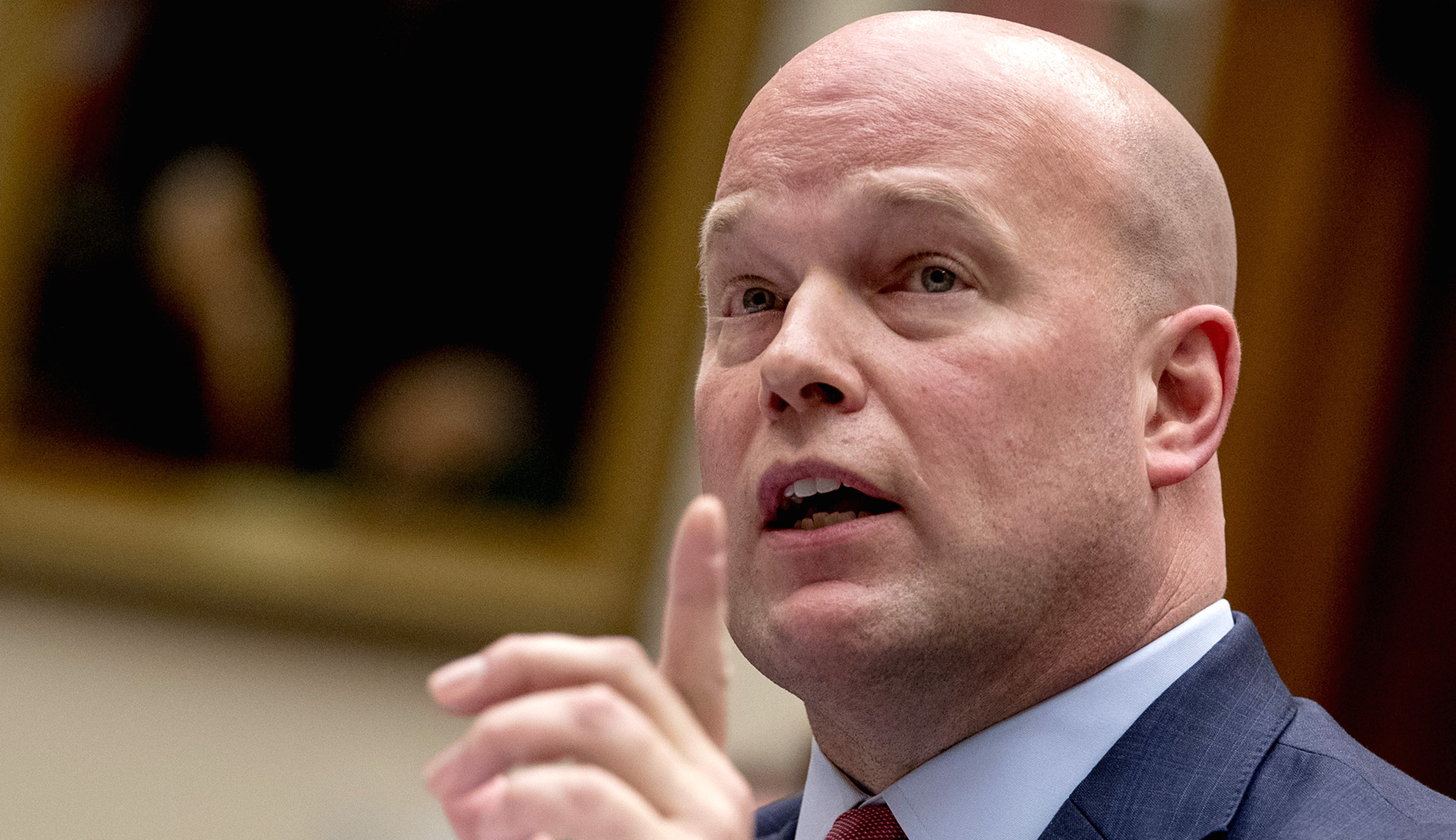 Acting Attorney General Matthew Whitaker speaks during a House Judiciary Committee hearing.