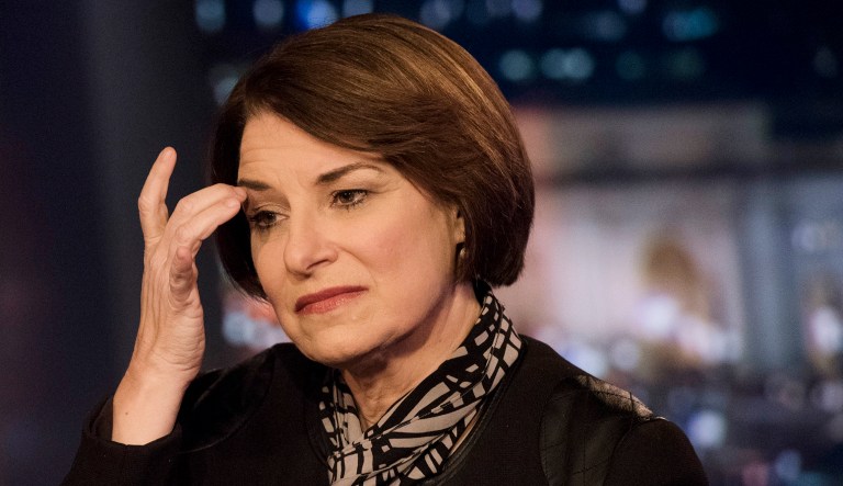 Sen. Amy Klobuchar, D-Minnesota, appears on television.