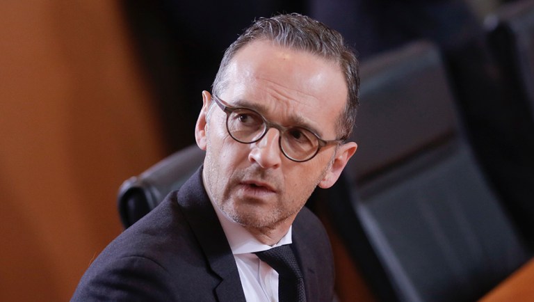 German Foreign Minister Heiko Maas attends the weekly cabinet meeting.