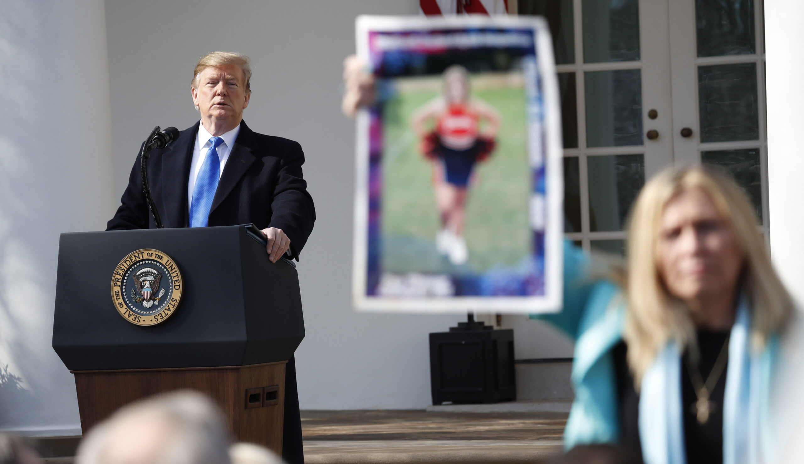 Trump asks angel moms to answer Jim Acosta question on border crisis: WATCH