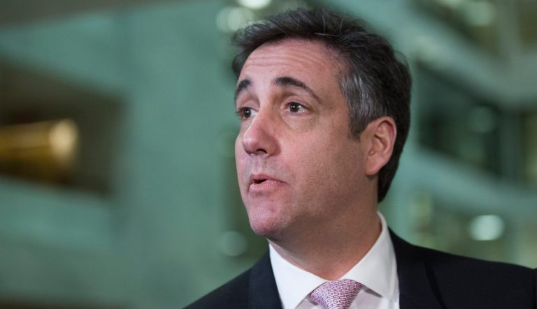 Michael Cohen, President Donald Trump's former lawyer, speaks to the media as he departs after testifying before a closed door hearing of the Senate Intelligence Committee on Capitol Hill, Tuesday, Feb. 26, 2019, in Washington. 
