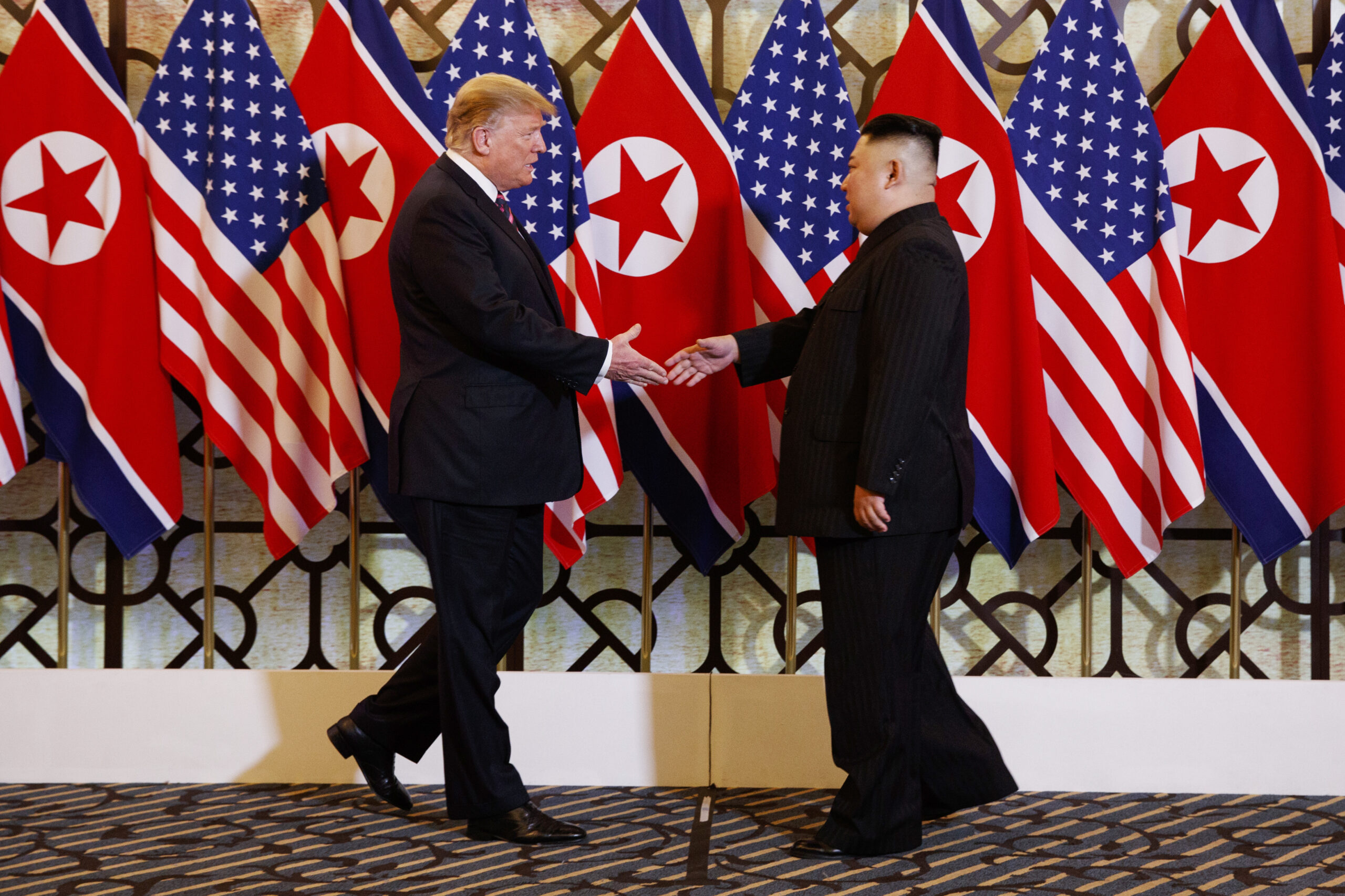 Trump greets Kim Jong Un in Vietnam, says personal relationship ‘biggest progress’ so far