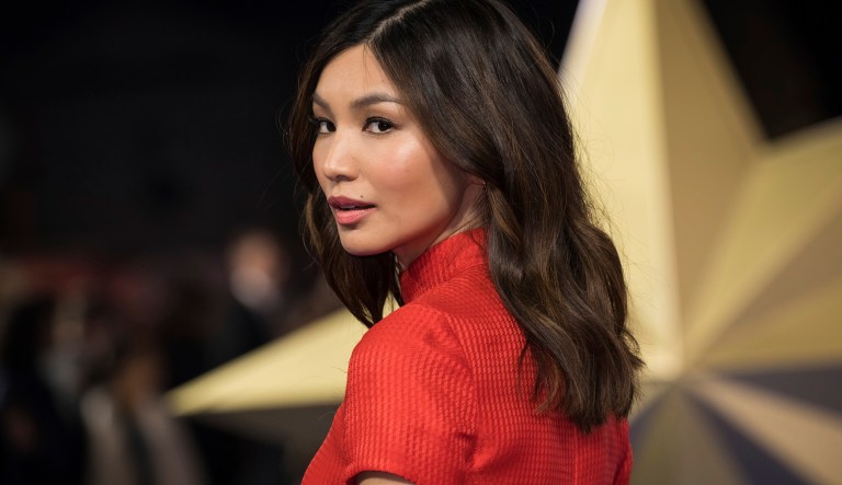 Gemma Chan poses for photographers upon arrival at the premiere of the film 'Captain Marvel', in London, Wednesday, Feb. 27, 2019.
