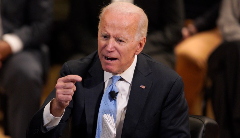 Former Vice President Joe Biden speaks at the Chuck Hagel Forum in Global Leadership, on the campus of the University of Nebraska-Omaha, in Omaha, Neb., Thursday, Feb. 28, 2019.