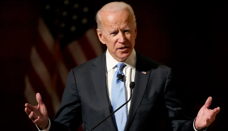 Former Vice President Joe Biden speaks at the Chuck Hagel Forum in Global Leadership, on the campus of the University of Nebraska-Omaha, in Omaha, Neb., Thursday, Feb. 28, 2019. 