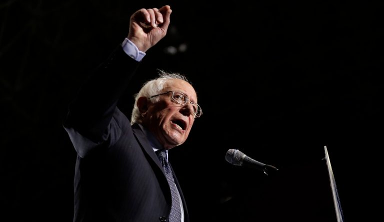 Sen. Bernie Sanders, I-Vt., speaks as he kicks off his 2020 presidential campaign at Navy Pier in Chicago, Sunday, March 3, 2019.