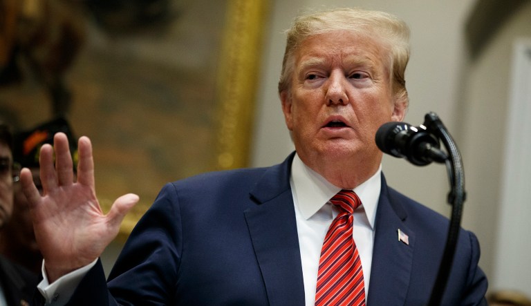 President Trump speaks.