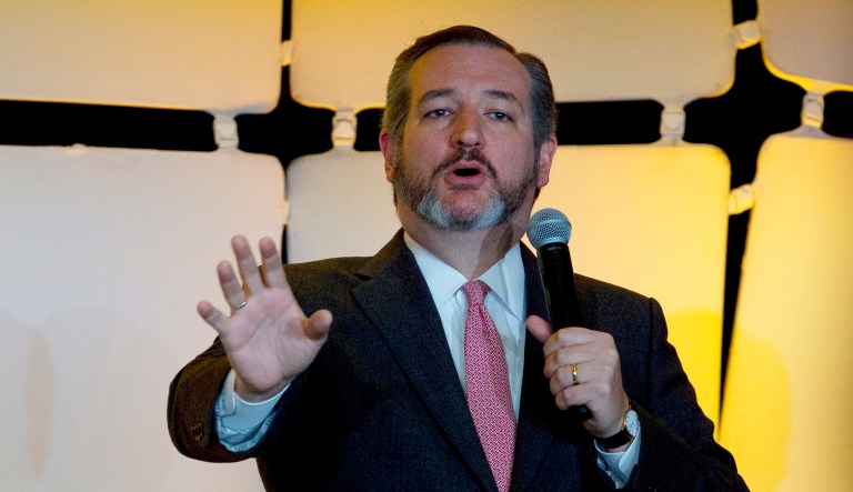 Sen. Ted Cruz, R-Texas, speaks at an event.