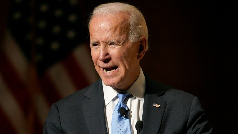 Former Vice President Joe Biden speaks at the Chuck Hagel Forum in Global Leadership.