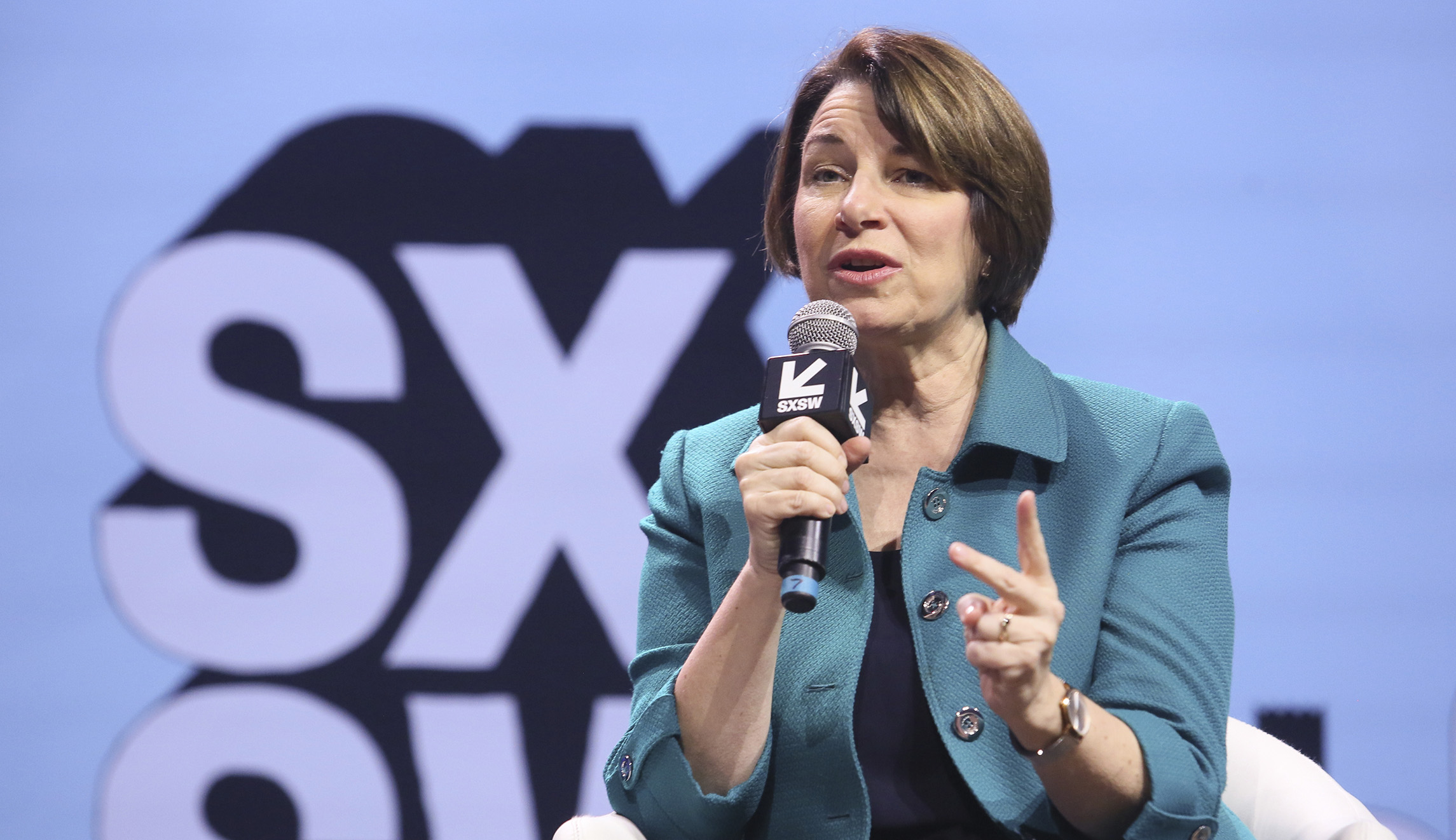 Klobuchar slams corporate goliaths but takes their money anyway