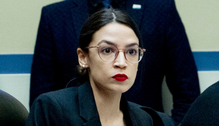 Rep. Alexandria Ocasio-Cortez, D-N.Y., appears at a House Oversight Committee hearing on Capitol Hill in D.C.