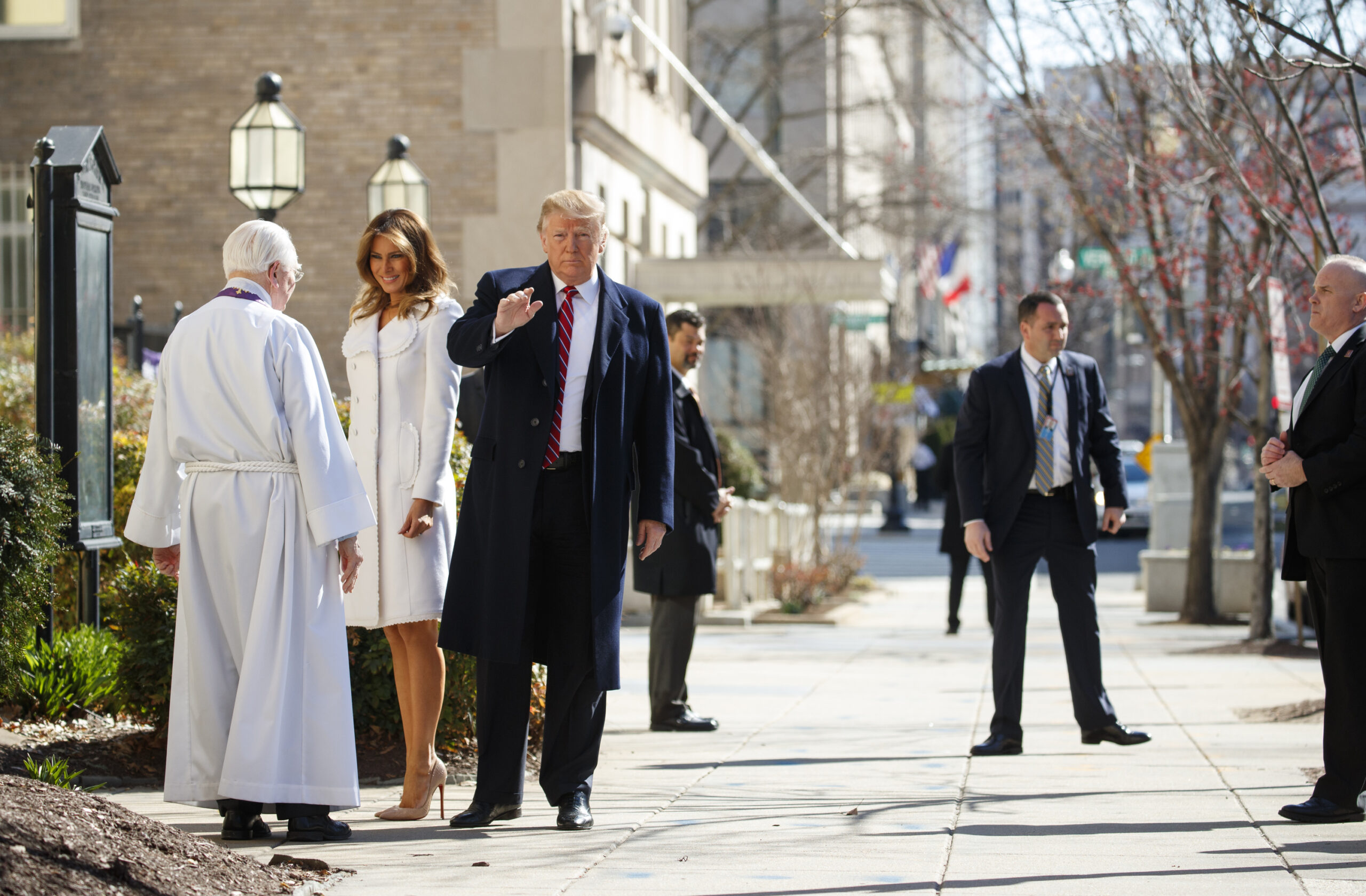 Trump attends St. Patrick’s Day church service
