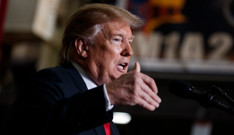 President Trump delivers remarks at the Lima Army Tank Plant, Wednesday, March 20, 2019, in Lima, Ohio.