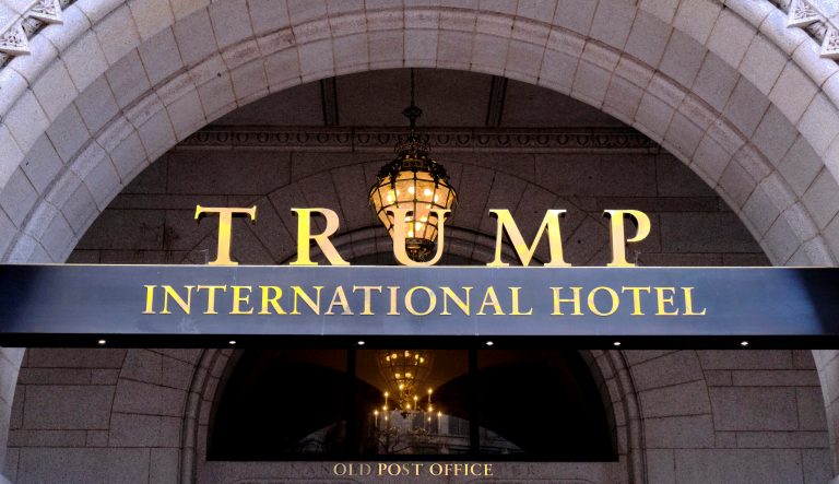The north face of the Trump International Hotel is seen in this general view. Monday, March 11, 2019, in Washington D.C. 