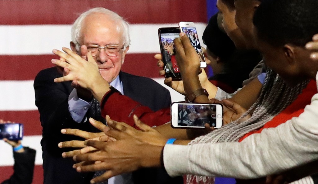 Bernie Sanders support from young voters plummets
