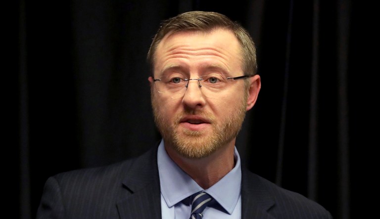 Wisconsin Supreme Court candidate Brian Hagedorn speaks.
