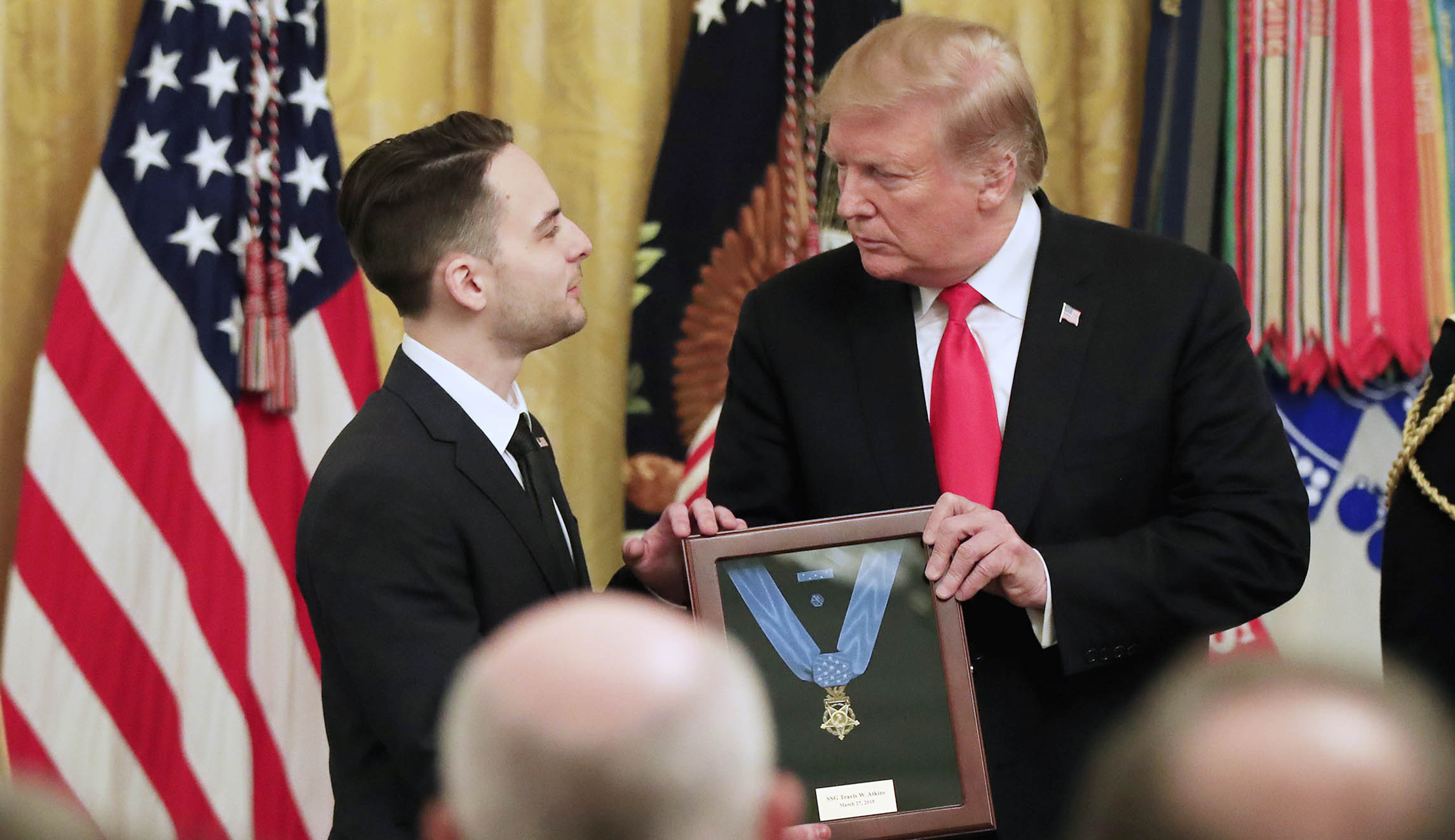 Trump presents posthumous Medal of Honor to Army staff sergeant who died saving 3 fellow soldiers