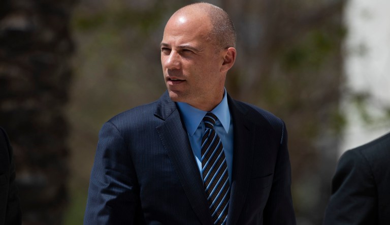 Attorney Michael Avenatti arrives at federal court Monday, April 1, 2019, in Santa Ana, Calif. Avenatti appeared in federal court on charges he fraudulently obtained $4 million in bank loans and pocketed $1.6 million that belonged to a client. 