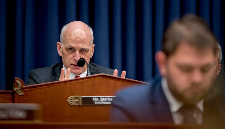 Chairman Adam Smith, D-Wash., speaks before a House Armed Services Committee budget hearing for the Departments of the Army and Air Force on Capitol Hill in Washington, Tuesday, April 2, 2019. 