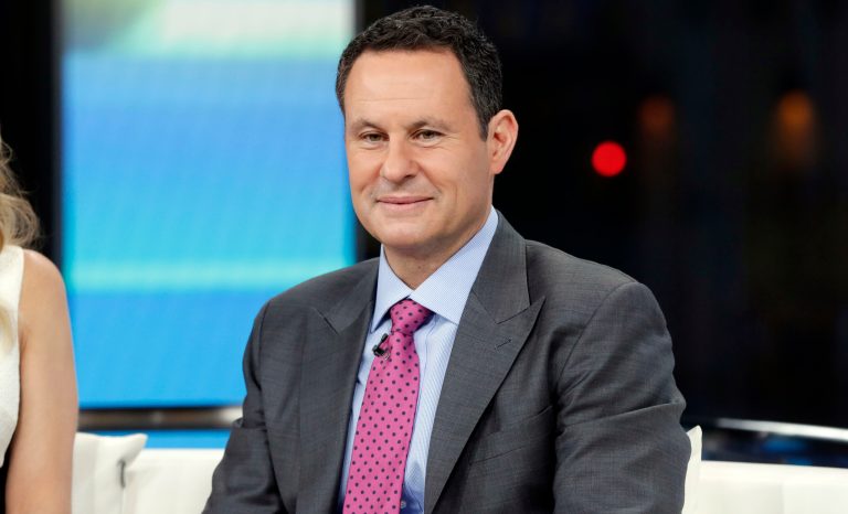 This Jan. 17, 2018 photo shows co-host Brian Kilmeade on the set of "Fox & Friends" in New York. 