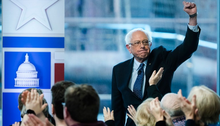 Sen. Bernie Sanders, I-Vt., arrives for a Fox News town-hall style event Monday April 15, 2019 in Bethlehem, Pa.