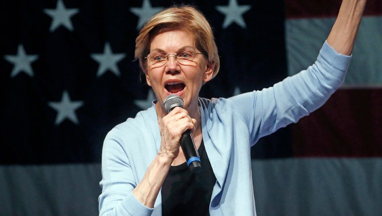Democratic presidential candidate Sen. Elizabeth Warren, D-Mass., speaks during a campaign rally.