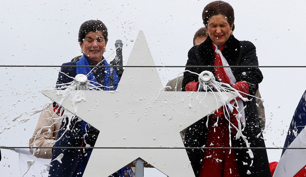 LBJ’s daughters christen ‘most ironic ship’ criticized as wasteful spending