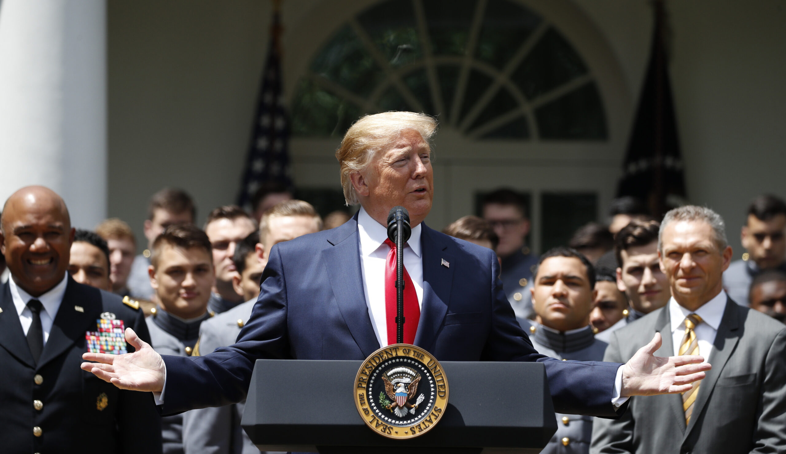 Trump indicates he will let military academy athletes immediately join pro teams