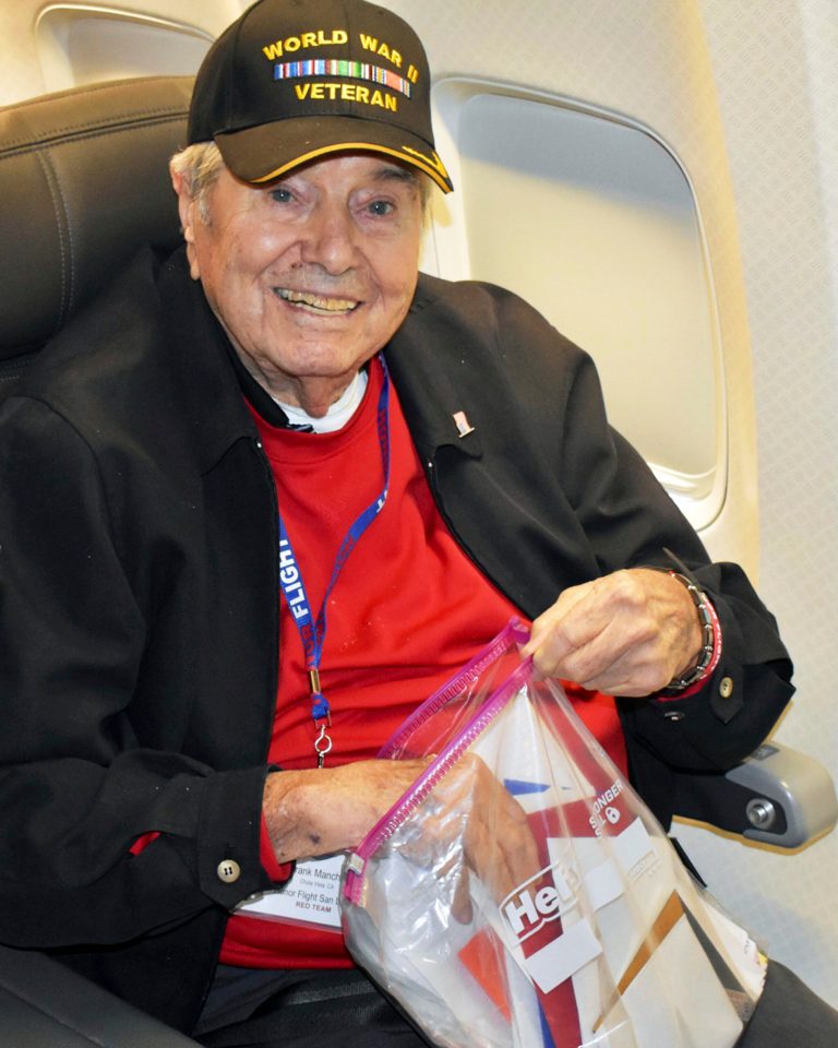 This Saturday, May 4, 2019, photo from Honor Flight San Diego shows Frank Manchel.